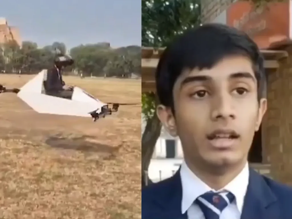 A student in India made a flying drone that can carry passengers